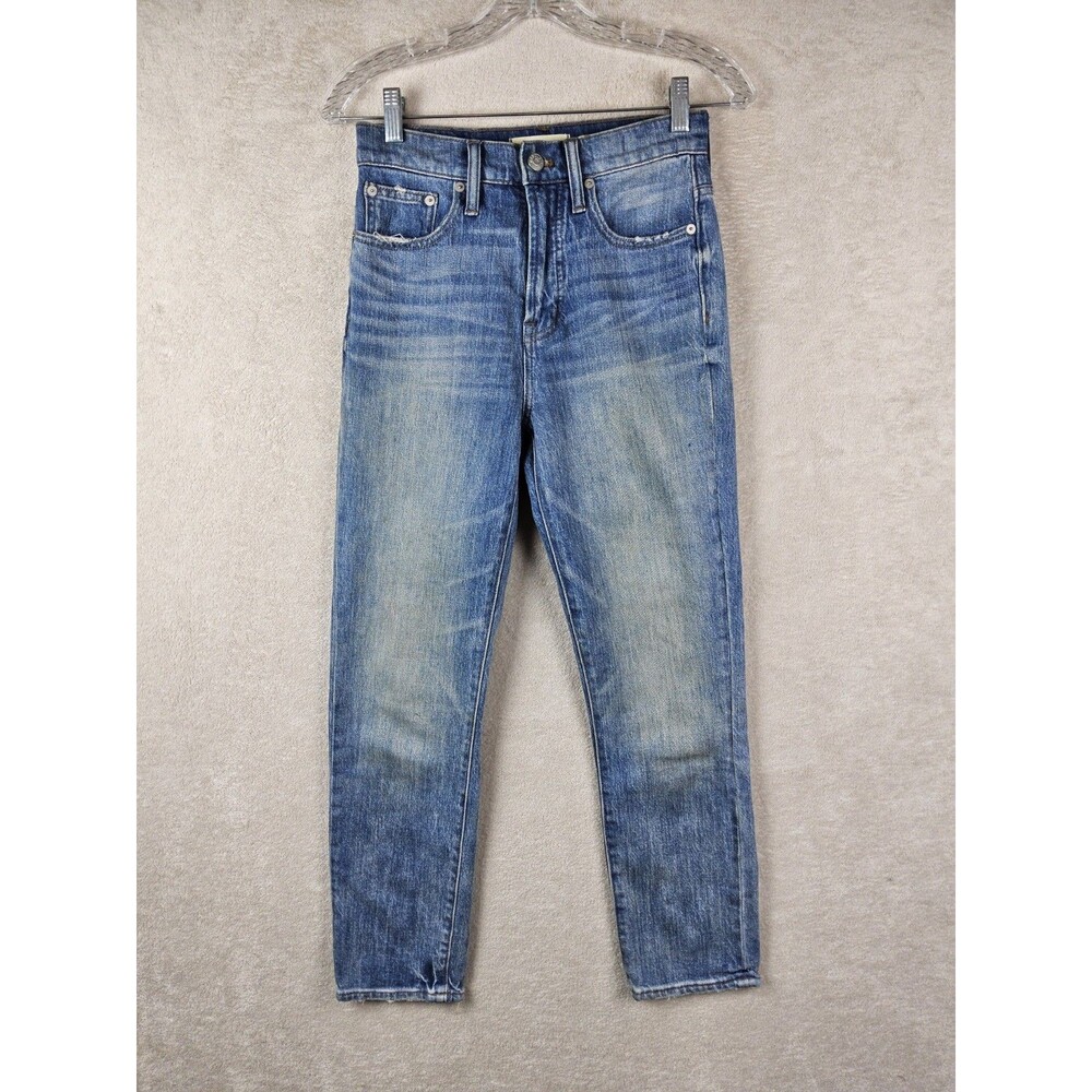 Madewell Women's The Perfect Denim Distressed Patched Jeans Size 25